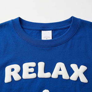 T-shirt d'été décontracté pour hommes avec impression en relief, prix de gros, fabriqué en usine, t-shirt personnalisé en coton avec impression en relief pour hommes - Product Image 4