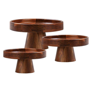 Base para Pastel de Madera de Acacia de Primera Calidad con Acabado Natural Pulido para Exhibición y Servicio de Postres a Precio de Mayoreo - Product Image 5