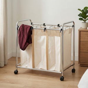 Juego de 3 Organizadores de Ropa Plegables Multifuncionales de Diseño Moderno, de Acero, Plástico y Tela, para Almacenamiento Doméstico, OEM - Product Image 1