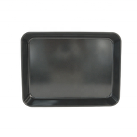 Plat à rôtir en acier au carbone de calibre lourd 11,5 x 15,5 pouces, revêtement antiadhésif, écologique, compatible lave-vaisselle, conforme FDA/LFGB, pour rôtir la dinde