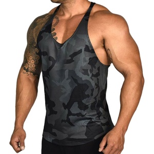 Men's Fitness <b>Vest</b> Stringers Gym Wear Tank Top Singlet Elastic Breathable and Quick-Drying 100% Cotton Sleeveless - Product Image 5