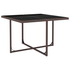 Ensemble de salle à manger de jardin en polyrotin brun moyen avec housses amovibles - Product Image 5