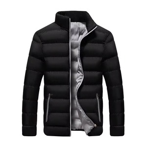 Wholesale Custom Logo Men's Heated Puffer Jacket <b>Warm</b> Padded Down Feather Shiny Zipper Bubble Winter Coat - Product Image 3