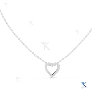 จี้เพชรแล็บโกรว์รูปหัวใจประดับเพชรแบบปาเว่ สร้อยคอทองคำแท้ 14K 18K เครื่องประดับผู้หญิงคุณภาพสูง ขายส่งจากโรงงาน ผู้จัดจำหน่าย B2B - Product Image 3