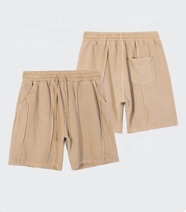 Streetwear à la mode personnalisé OEM short de survêtement unisexe en coton uni short de survêtement vierge unisexe surdimensionné épais pour hommes - Product Image 6