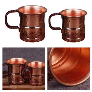 Tasse à bière et à vin en cuivre, tasse en cuivre faite à la main pour les fêtes, les mariages, la décoration de la cuisine, du bar, des articles de bar - Product Image 2