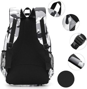 Unisex Geometric Polyester <b>Backpack</b> 20-30L Zipper Closure Adjustable <b>Straps</b> Durable Interior Pockets Fashion Casual Gym Travel - Product Image 2