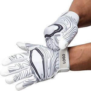 Gants d'entraînement de football américain pour jeunes, logo personnalisé, cuir, écran tactile, grip, tissu respirant, ajustement sûr du poignet - Product Image 5