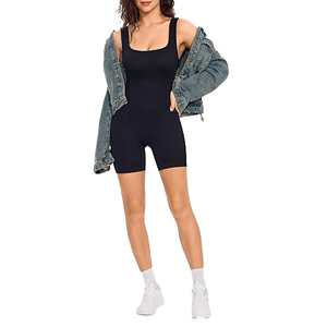 Combinaison de yoga intégrale noire pour femme, sexy, dos nu, tenue de sport, body sexy - Product Image 3