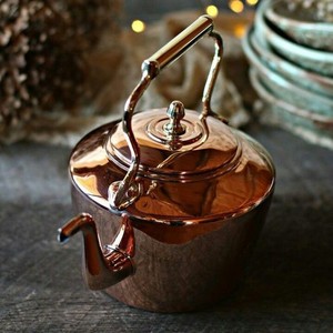 Elegant <b>Copper</b> Teapot Wooden Handle Premium Finish Water Kettle for Kitchen Dining <b>Table</b> and Serving Purpose Home Hotel Decor - Product Image 3