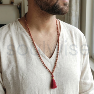 5 Mukhi Rudrani Mala <b>Religious</b> Wood <b>Gift</b> - Product Image 4