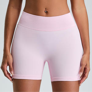 Pantalones Cortos Deportivos Transpirables para Mujer, Diseño Sólido, Favorecedor de la Figura, Sin Costuras, Cintura Media, para Gimnasio, Entrenamiento, Yoga - Product Image 5