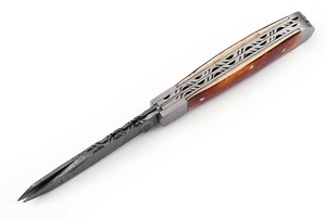 Nuevo Cuchillo Plegable de Acero Damasco Inoxidable, Cuchillo de Bolsillo Portátil de Alta Calidad para Acampar al Aire Libre, Cuchillo para Frutas, DIY Industrial OEM - Product Image 2