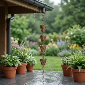 Cadena de Lluvia de Aluminio Simple para Decoración Exterior en Sistemas de Drenaje - Product Image 1