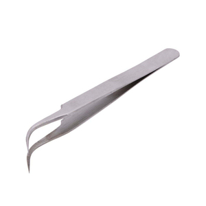Pince à épiler pour cils en acier inoxydable ultra-précise anti-magnétique avec embout en fibre, antidérapante, pour extensions de cils Mega Volume, Kaamir - Product Image 6