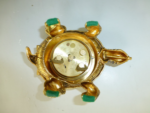 Horloge mécanique vintage suisse en forme de tortue, horloge de bureau décorative, objet de collection pour la maison ou le bureau - Product Image 4