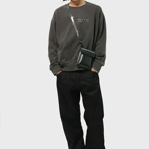 Sweat-shirts décontractés pour hommes en molleton bouclette 100% coton, respirants, écologiques, avec broderie personnalisée effet vieilli et délavage acide, pour l'hiver et le style urbain - Product Image 5