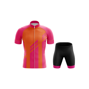 Cycling Jersey Set Breathable Quick Dry Anti-Bacterial Short Sleeve Mountain Bike Cycling Wear Digital Print Plus Size 100% - Product Image 1