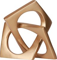 Statues en forme de nœud doré pour la maison, les bibliothèques, les tables, les consoles, les entrées et les centres de table.