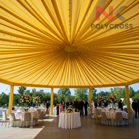 Bâche de couverture pour chapiteau de fête sur mesure en gros, draperie de tente extérieure pour événements commerciaux, mariages et décorations de fêtes