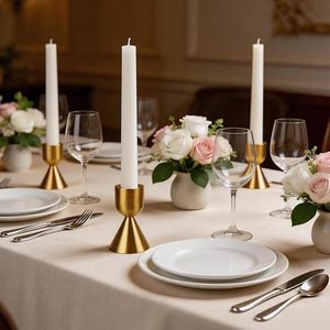<b>Brass</b> <b>Candlestick</b> <b>Holders</b> Small Golden Candle <b>Holders</b> for Table Decor, Wedding,Christmas Decoration - Product Image 3