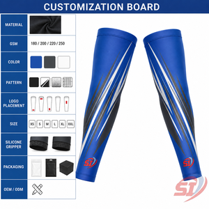 Manchons de compression personnalisés pour vélo, protection solaire, rafraîchissants, imprimés, pour le sport – Vente en gros, fournisseur OEM - Product Image 5