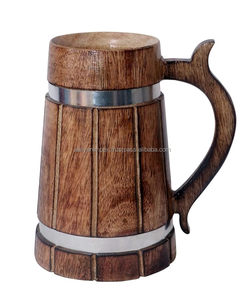 Taza de café de madera Natural de diseño moderno de nueva apariencia, vaso de acero inoxidable de la mejor calidad para fiesta en casa, boda-AALIYAN IMPEX - Product Image 4