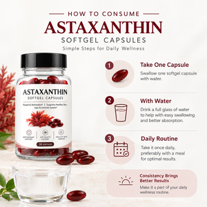 Capsules de Gélules Molles d'Astaxanthine à Marque Blanche 12mg – Astaxanthine Naturelle pour la Santé des Yeux, des Articulations et de la Peau - Product Image 5
