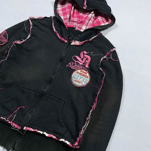 Sudadera con Capucha para Hombre, Otoño, con Bordado Tackle Twill, Tela Desgastada, Teñido Anotado, Personalizable, Ecológica, con Gráficos Bordados - Product Image 2