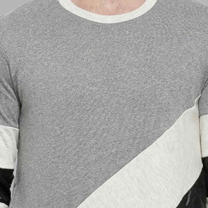 Sweat-shirt en molleton français pour homme, 300 GSM, patchwork coloré, col rond matelassé, fabricant de vêtements OEM - Product Image 5