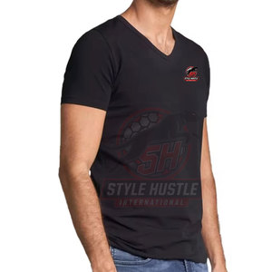 Camisetas de Cuello en V para Hombre, Diseño Nuevo, Ropa Casual, Camisetas de Cuello en V para Hombre, Ropa de Verano, Camisetas de Cuello en V para Hombre al por Mayor - Product Image 3