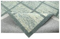 Tapis géométrique tufté en laine/soie de haute qualité, style Kilim, antidérapant et lavable, pour salle à manger, usage domestique, exportateur Inde Ocean