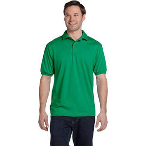 Polo de Algodón Piqué Verde de Manga Corta para Hombre, Cuello Abotonado, Estilo Casual, Corte Regular, Color Sólido - Product Image 6