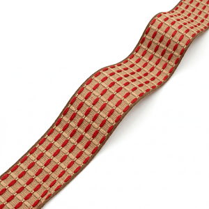 Cinta Decorativa de 25 mm de Neelkamal Industries con Diseño de Costura Roja para Manualidades, Envoltura de Regalos y Elaboración de Lazos - Product Image 3