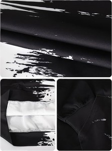 เสื้อฮู้ดแบบยูนิเซ็กซ์ สีดำขาว พิมพ์ลายเส้นแปรง  สวมใส่สบายๆ ในฤดูใบไม้ร่วง ทรงปกติ ผ้าถักนิตติ้ง 100% ผ้าฝ้าย น้ำหนัก 460 กรัม - Product Image 6