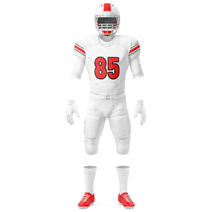 Uniformes d'équipe personnalisés Dernier design Maillots de football américain sublimés 100% polyester respirant Plus Size avec manches courtes - Product Image 1