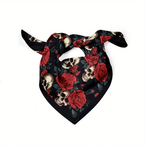 Fashion Custom <b>Silk</b> Satin Floral <b>Square</b> Head <b>Scarves</b> & Bandanas for Women-High Quality Outdoor Use All Seasons - Product Image 2