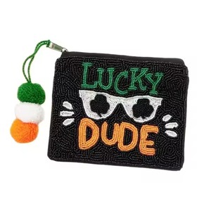 Vibrant Beaded Embroidery Coin Purse For Trendy Fashion Lovers Exclusive Designer Seed Beads Coin <b>Pouch</b> <b>With</b> <b>Zip</b> Fastening - Product Image 6