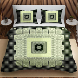 Luxury King Size Cotton Bedding <b>Set</b> 3 Piece Panel Design | <b>Bedspread</b> with Pillow Covers Soft Comfortable Home Textile Collection - Product Image 1