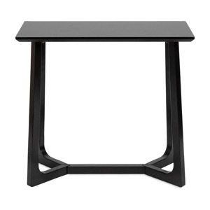 Table de canapé minimaliste en métal, bureau compact pour couloir, meuble d'entrée miroir, design de pieds unique, présentoir noir, table rectangulaire étroite pour salon - Product Image 3