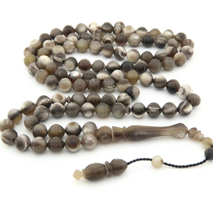 Cuentas de Tasbih de Cuerno de Búfalo Natural Hechas a Mano de Alta Calidad, Diseño Personalizado, Estilo Rústico Islámico - Product Image 1