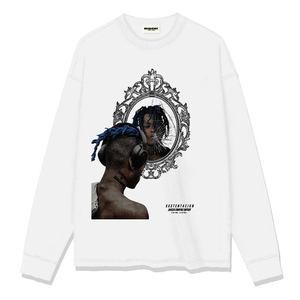 เสื้อยืดโอเวอร์ไซส์ผู้ชายลายพิมพ์วินเทจแบบสั่งทำพิเศษ ผ้าฝ้าย 100% เนื้อหนา ใส่สบาย แขนยาว ทรงทางการ - Product Image 2