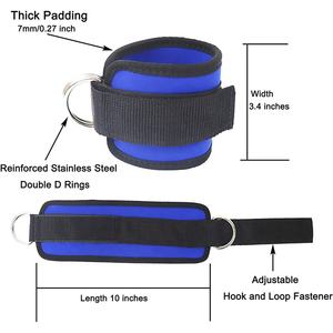 Cómodo neopreno acolchado gimnasio tobillo correas levantamiento de pesas Fitness Cable máquina bandas de resistencia soporte para tobilleras - Product Image 2