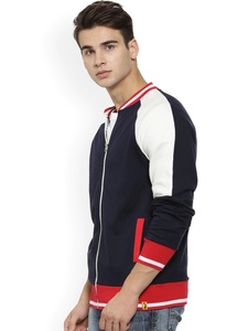 Blouson universitaire pour homme, color block, coton et polyester, fermeture éclair frontale, style décontracté pour l'automne, motifs patchwork, col rabattable, coupe classique - Product Image 4