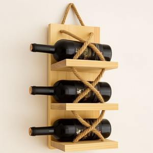 Porte-vin en bois élégant avec finition lisse qui améliore la décoration intérieure tout en organisant les bouteilles de vin de manière soignée - Product Image 6