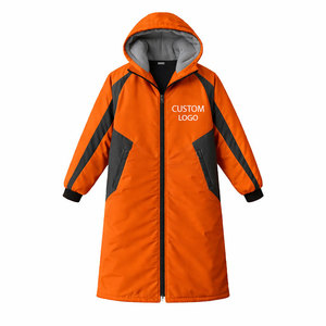 High Quality Athletic Swim <b>Parka</b> Coat Custom Logo <b>Waterproof</b> Hooded Long <b>Jacket</b> for Outdoor Swimming Training and Outdoor Sports - Product Image 2