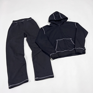 Chándales para Hombre de Forro Polar Técnico con Chándal Deportivo Negro, Chándal de Forro Polar Técnico, Chándal de Forro Polar para Invierno - Product Image 2