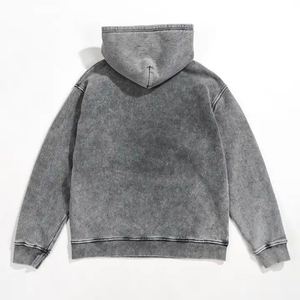 Sudadera con Capucha para Hombre, 100% Algodón, Felpa Francesa, Color Sólido Lavado, con Bolsillo, Corte Regular, Estilo Casual, para Otoño - Product Image 2