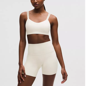 Women's High Waist <b>Elastic</b> Waist <b>Skirt</b> Quick Dry Slim Fit Breathable Yoga Running Set Nude Solid Plus Size Options Front - Product Image 2