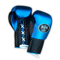 Guantes de Boxeo Personalizados Sin Cordones para Adultos, MMA, Cuero Genuino Premium, Dedos Completos, Agarre Elástico, Transpirables